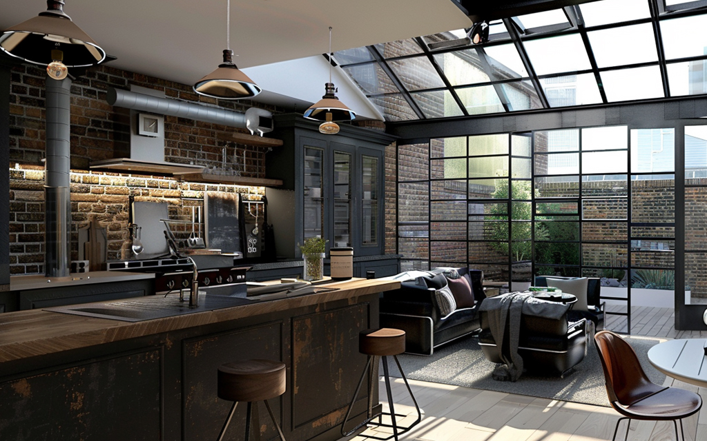 An Incredible Kitchen Space in Velux Loft Idea with Pic