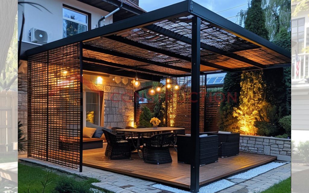 Angelic Pergola Theme with Lighting Roof and Sides