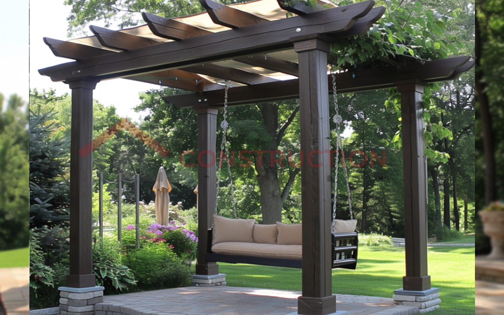 Antique Pergola Canopy with Swing Pic