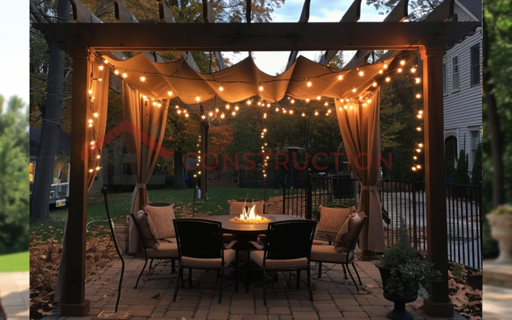 Beautiful outdoor by a Pergola with Canopy