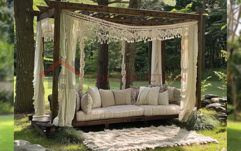 Boho Inspired Gazebo in the Lawn