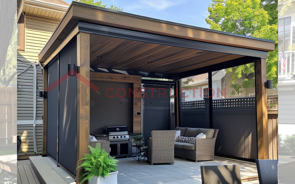 Complete Privacy Pergola with Roof and Sides Picture