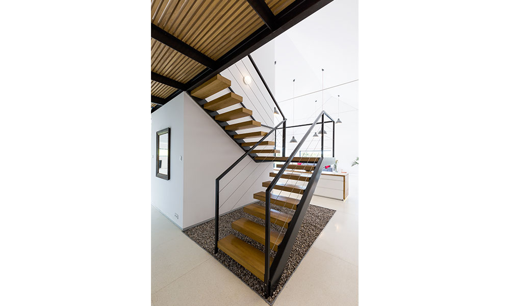 Contemporary loft staircase solution