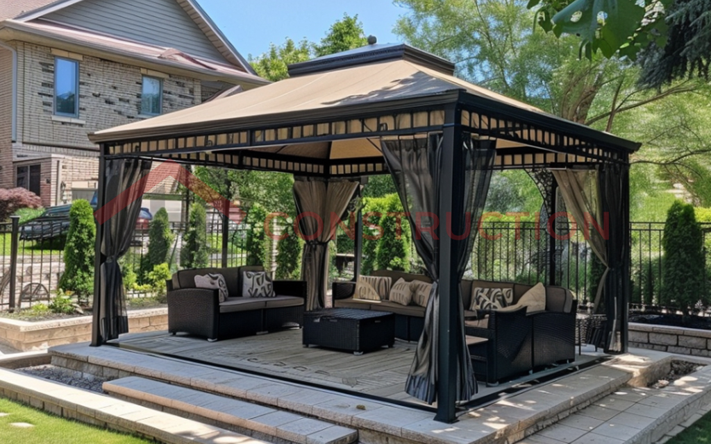 Go with Dramatic Curtains with Large Gazebo