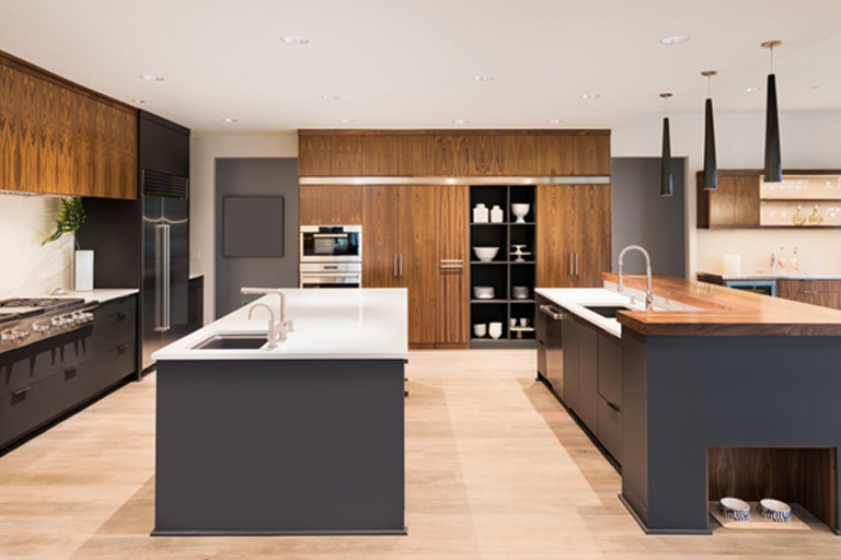 Kitchen design with glossy perfection