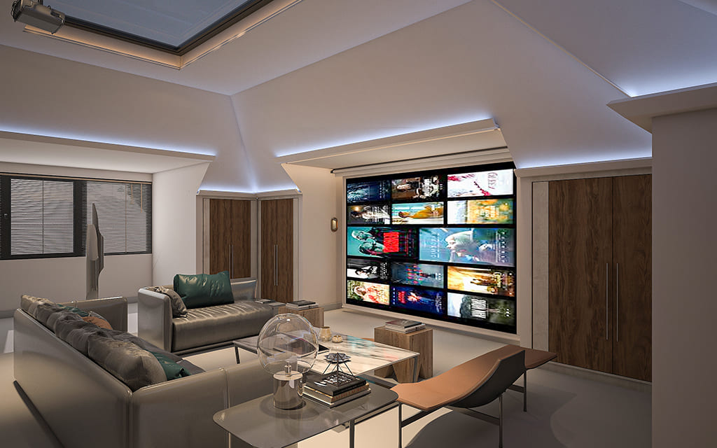 Latest Loft Home Cinema Room Designs