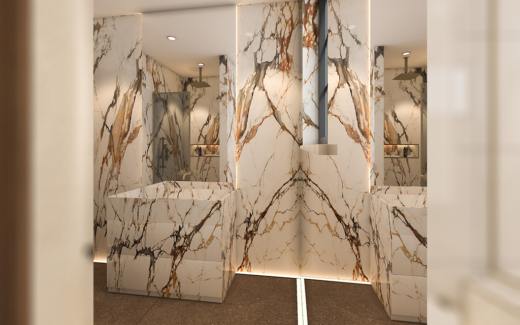 Marble Effect for Amazing Bathroom Cabinets