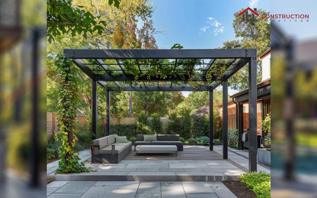 Perfect Metal Fabric Pergola for Backyards