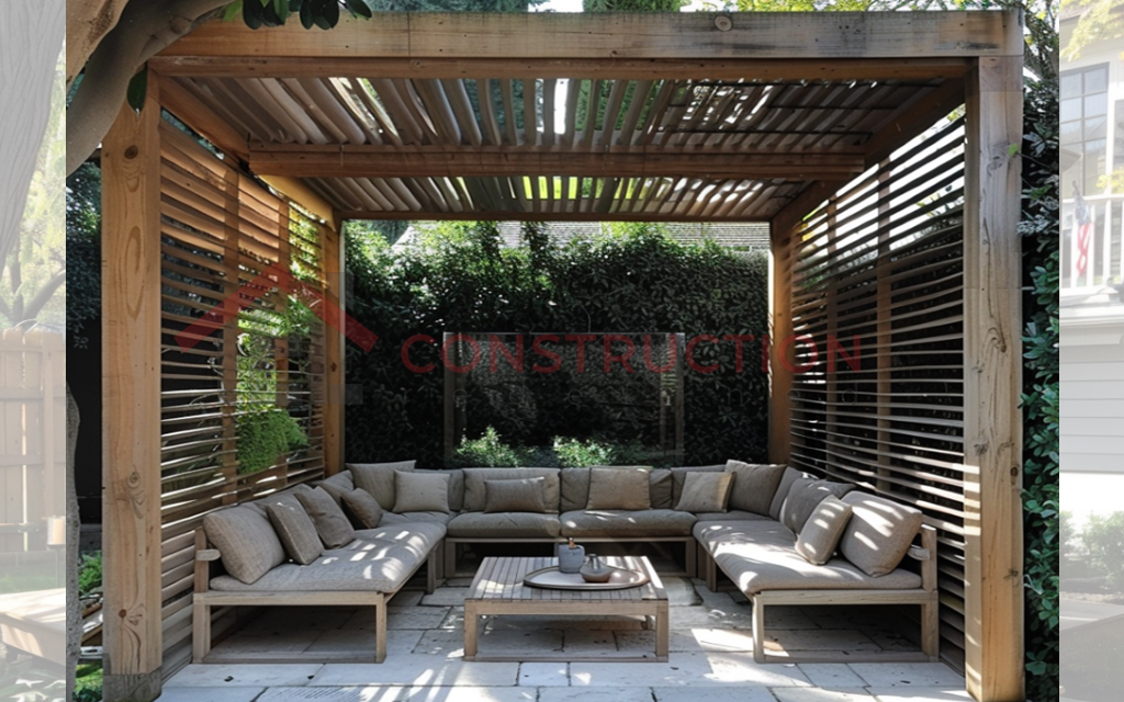 Pergola with Louvered Roof and Sides