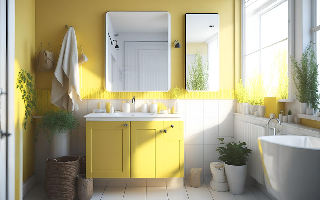 Pop your bathroom vanities with Vibrant Yellow