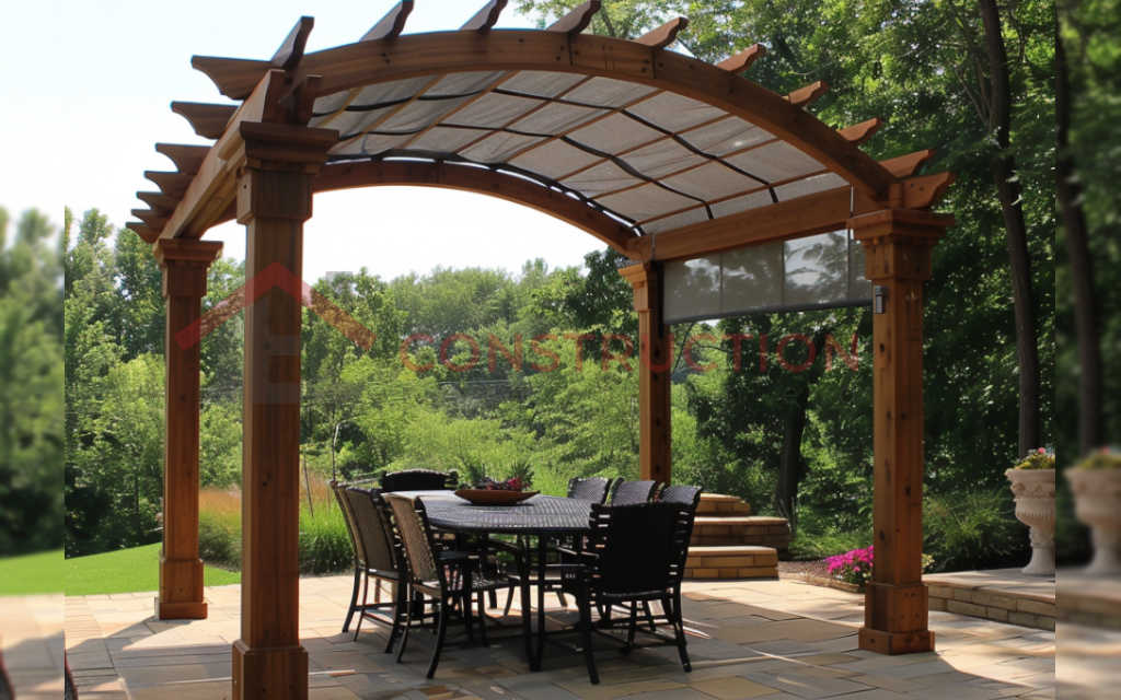 Popular Arched Pergola Roof with Canopy