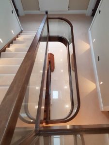 Modern and elegant glass staircase 