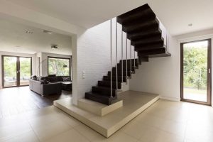 Sculptural suspended string staircases 