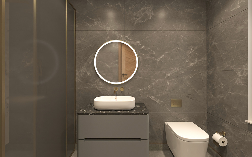 Serene Grey Bathroom Vanity Unit