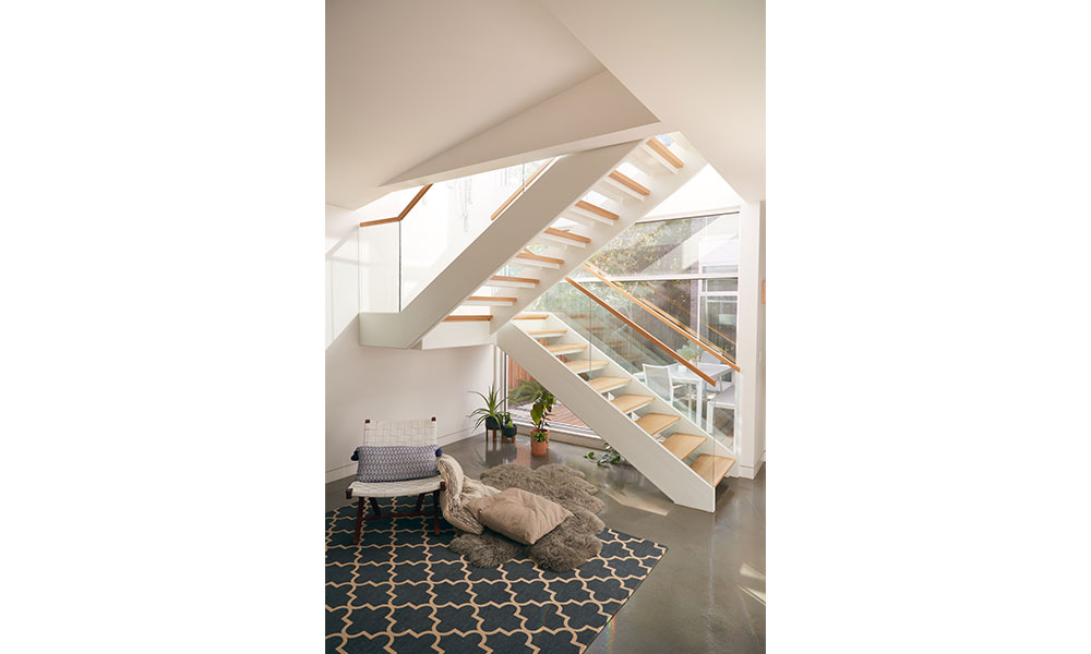 Side glass staircase loft conversion