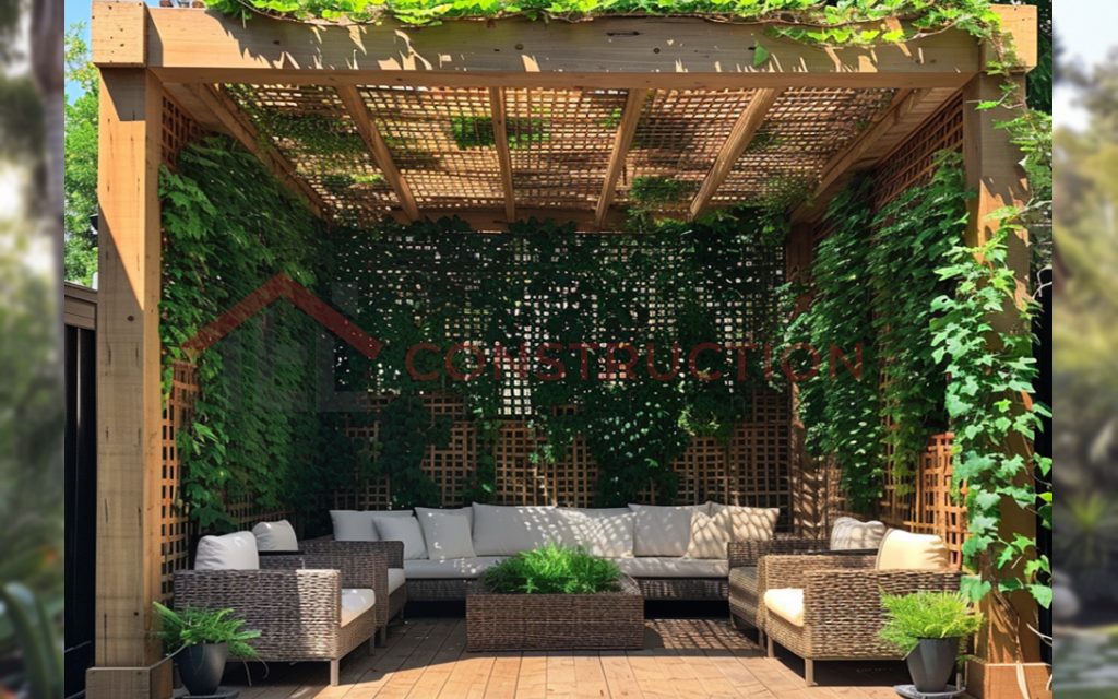 Spacious Gazebo with Sides in Wood