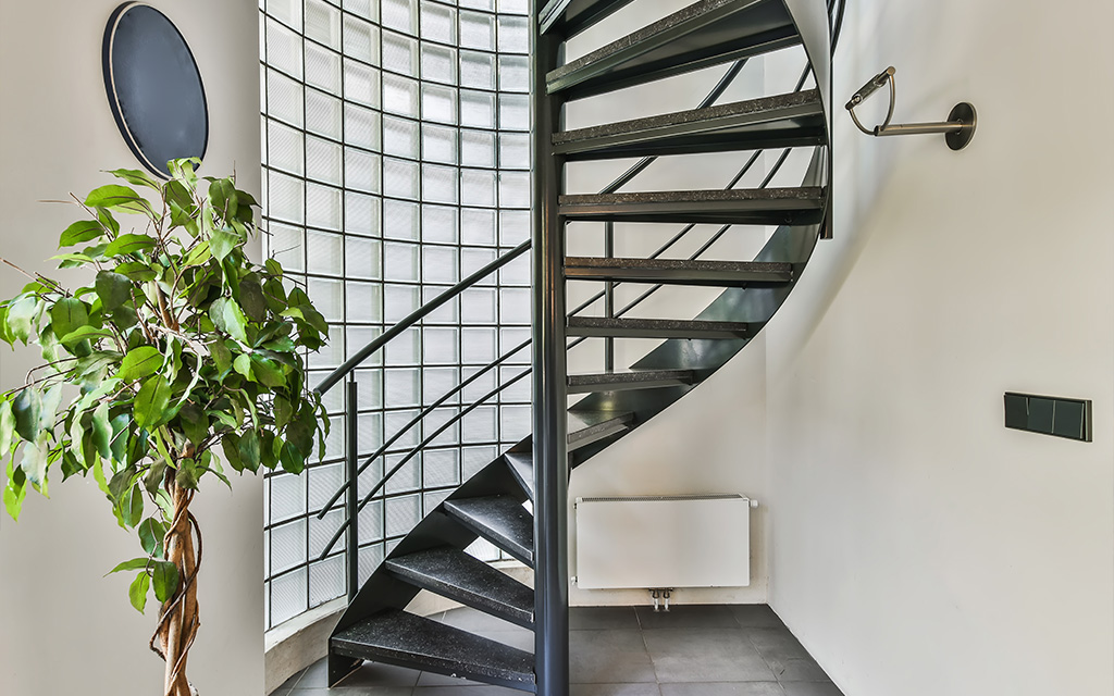 Spiral loft conversion staircase