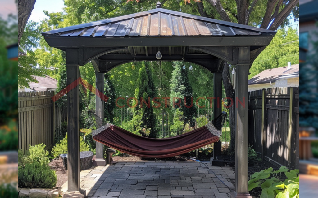 Trending Metal Gazebo Idea with Hammock