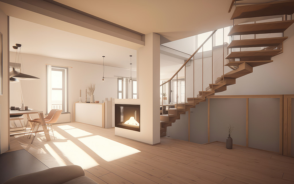 Where should loft conversion staircase be located